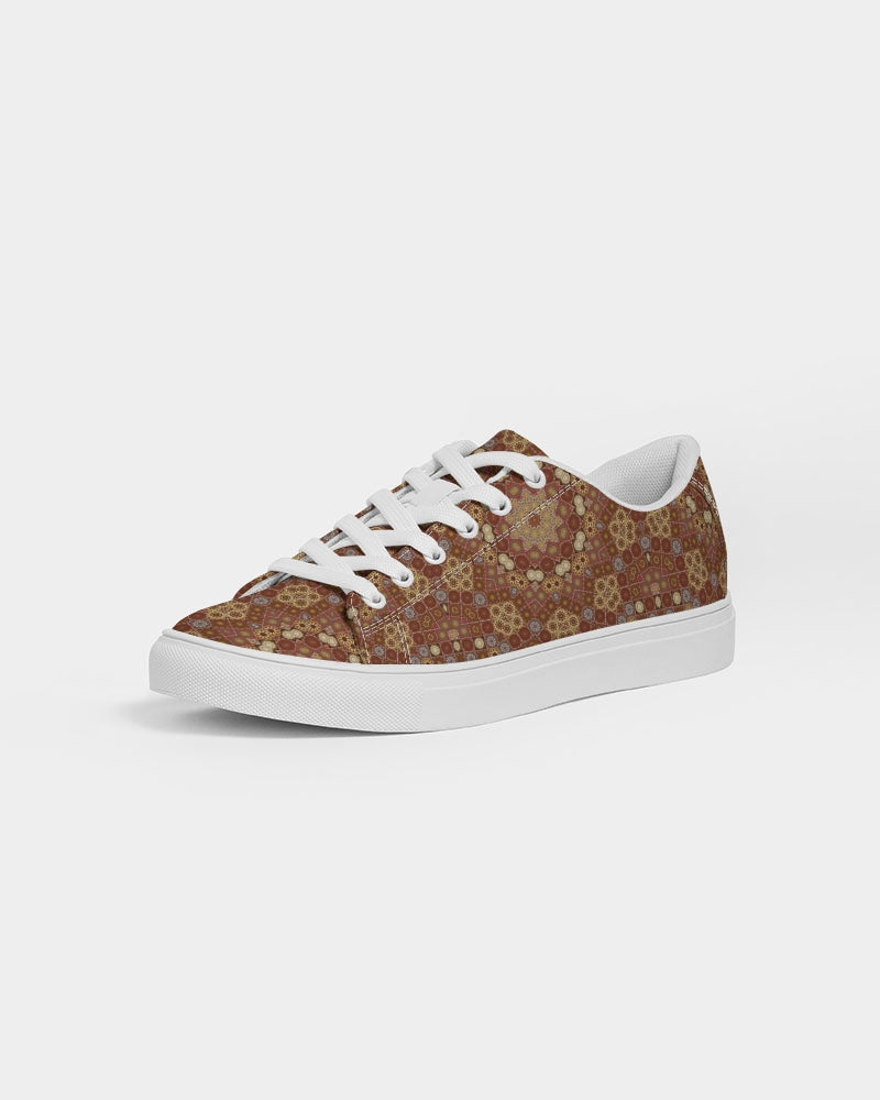 Checkered Star Geometry Women's Faux-Leather Sneaker