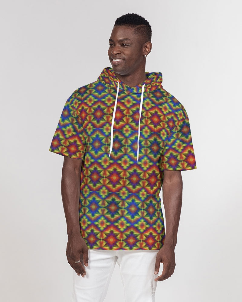 Carnival Kaleidoscope Men's All-Over Print Premium Heavyweight Short Sleeve Hoodie