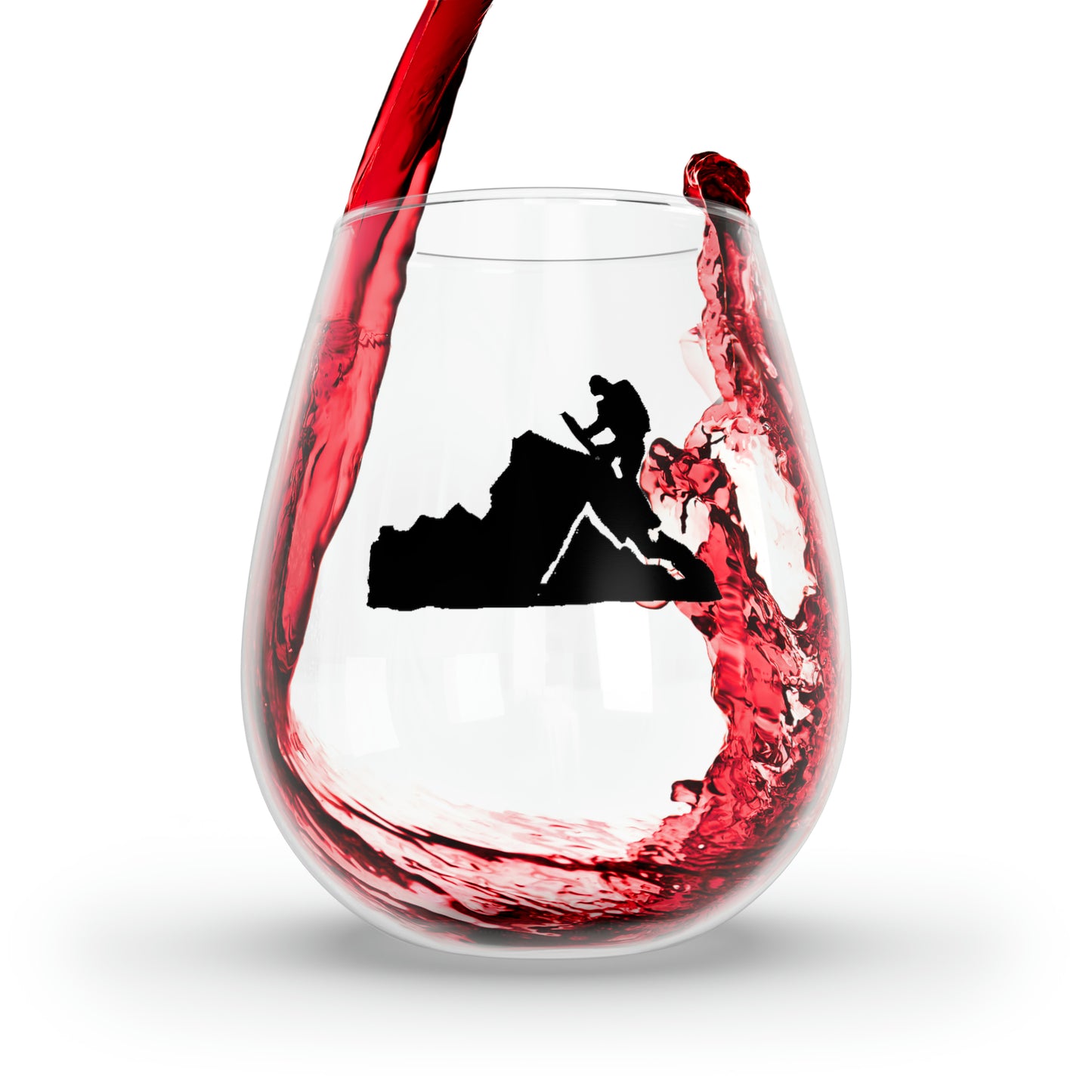 Climbing Everest Stemless Wine Glass, 11.75oz