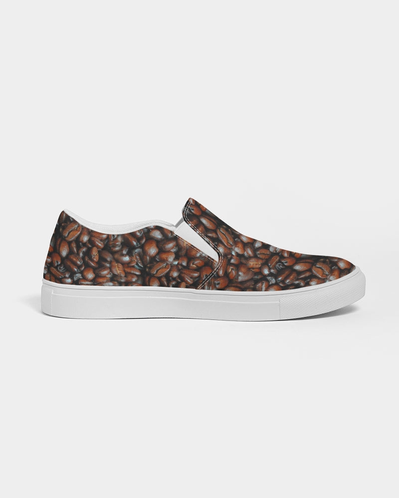 Coffee Bean Pattern Women's Slip-On Canvas Shoe