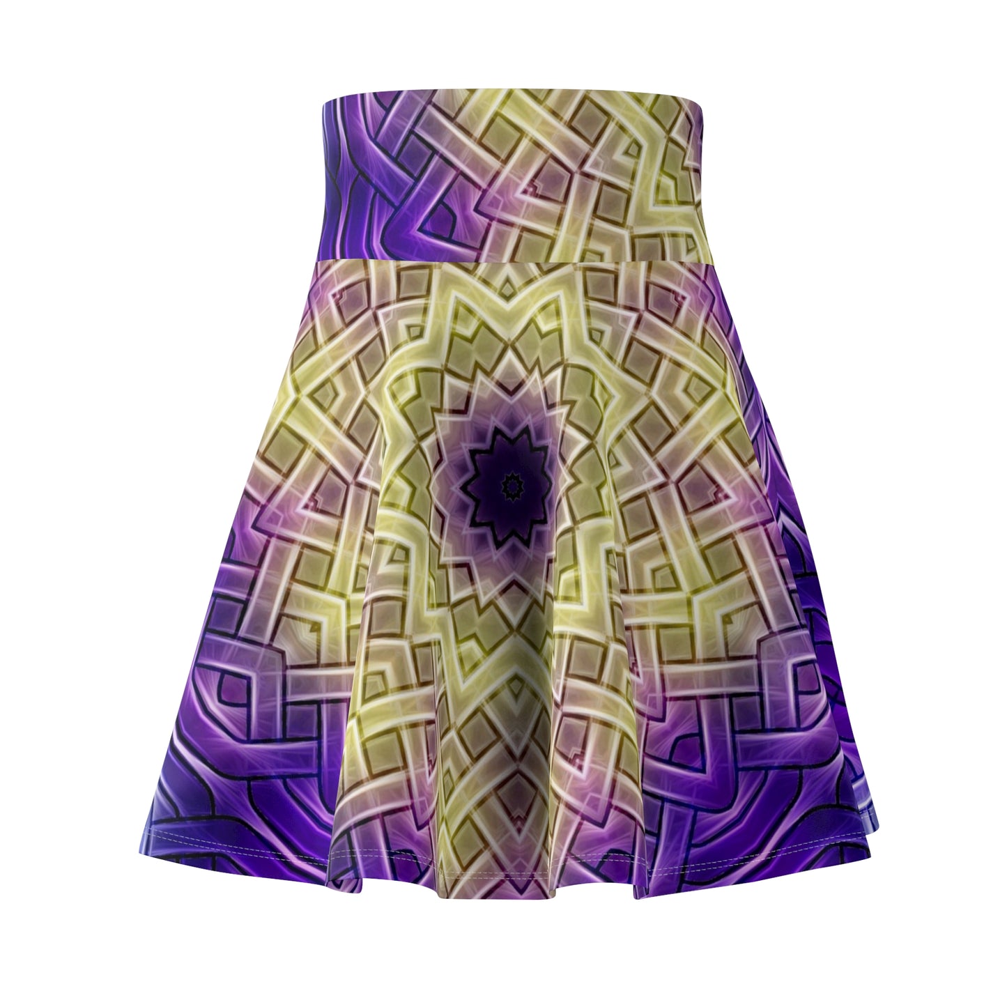 Purple Celtic Knot Kaleidoscope Women's Skater Skirt