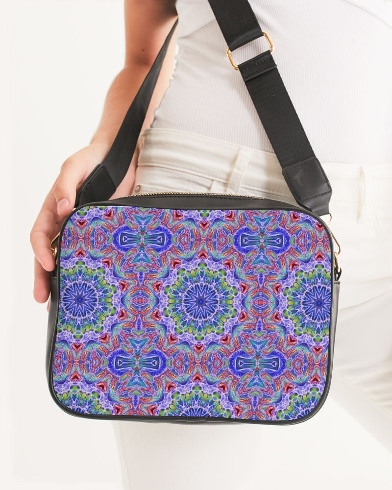 Blue Red Kaleidoscope Crossbody Bag