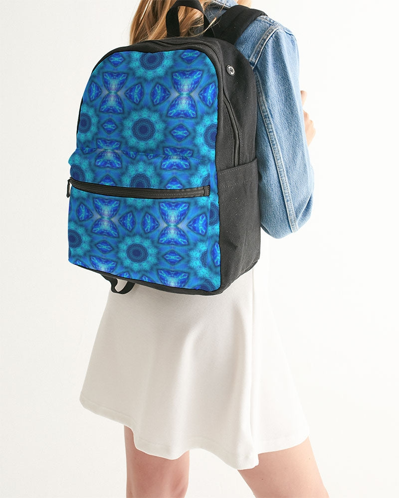 Blue Ocean Kaleidoscope Small Canvas Backpack