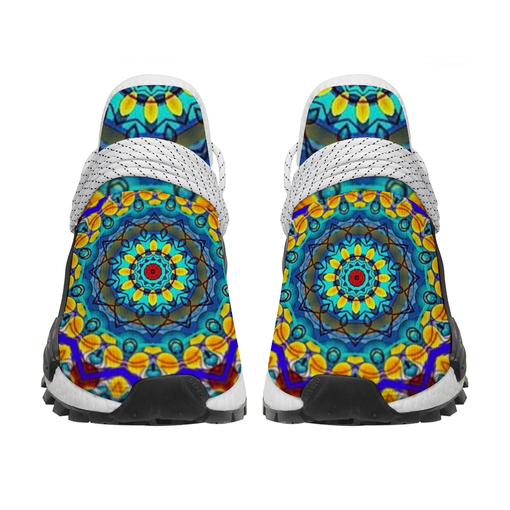 Blur Kaleidoscope Custom Unisex Mid Top Breathable Non-slip Sneakers