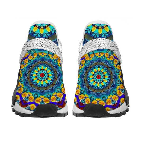 Blur Kaleidoscope Custom Unisex Mid Top Breathable Non-slip Sneakers