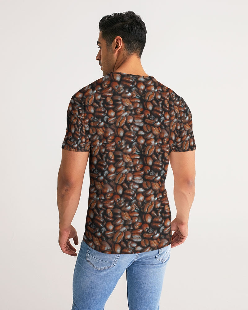 Coffee Bean Pattern Men's All-Over Print Tee