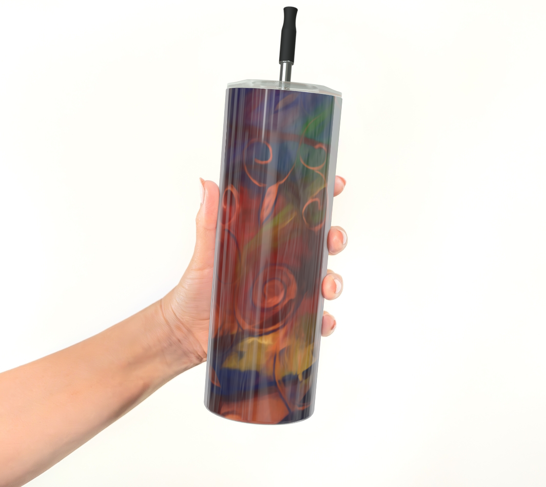 Abstract Fall Swirls Stainless Steel Tumbler