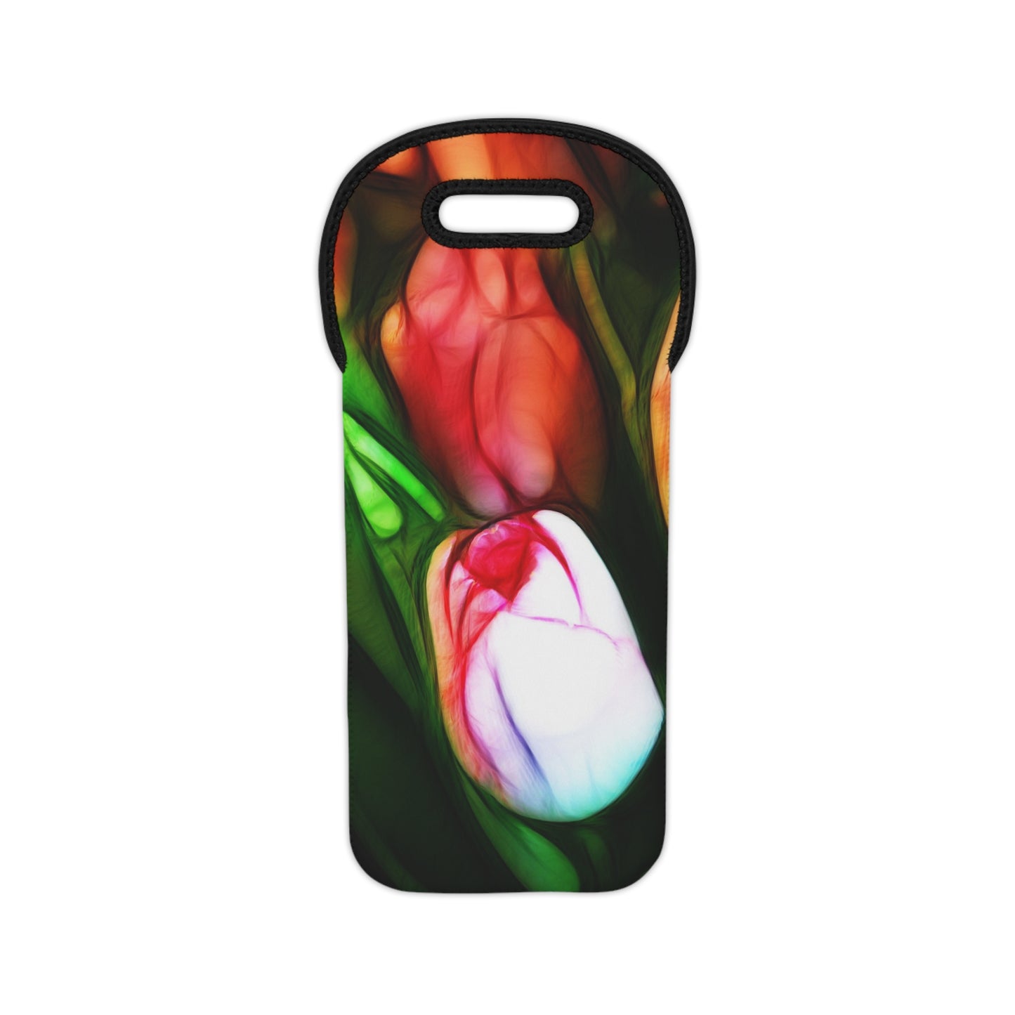 Abstract Pink Tulips Wine Tote Bag