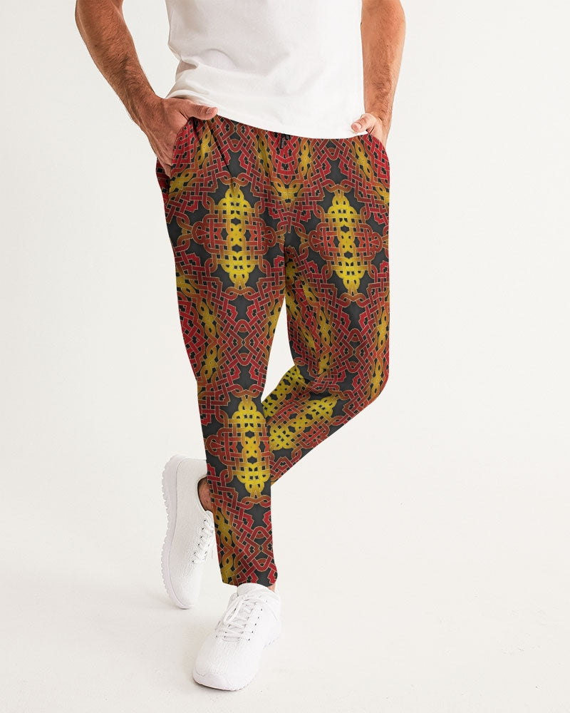 Celtic Orange Spiral Men's All-Over Print Joggers