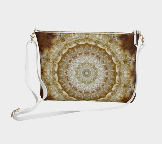 Gold Cloud Kaleidoscope Vegan Crossbody Purse