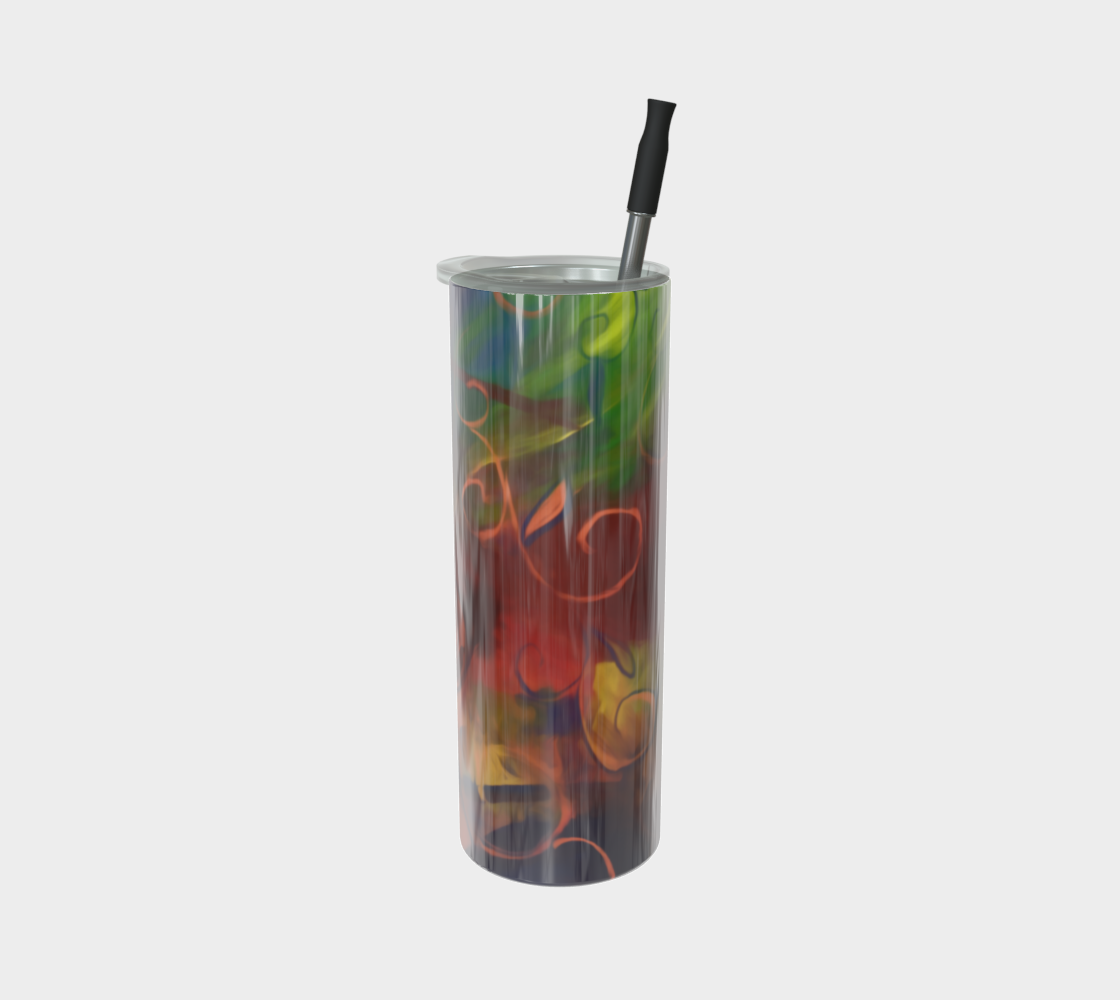 Abstract Fall Swirls Stainless Steel Tumbler