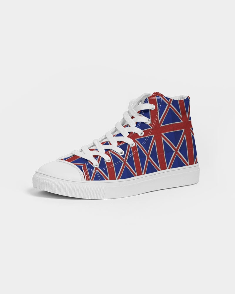 British Flag Pattern Men's Hightop Canvas Shoe