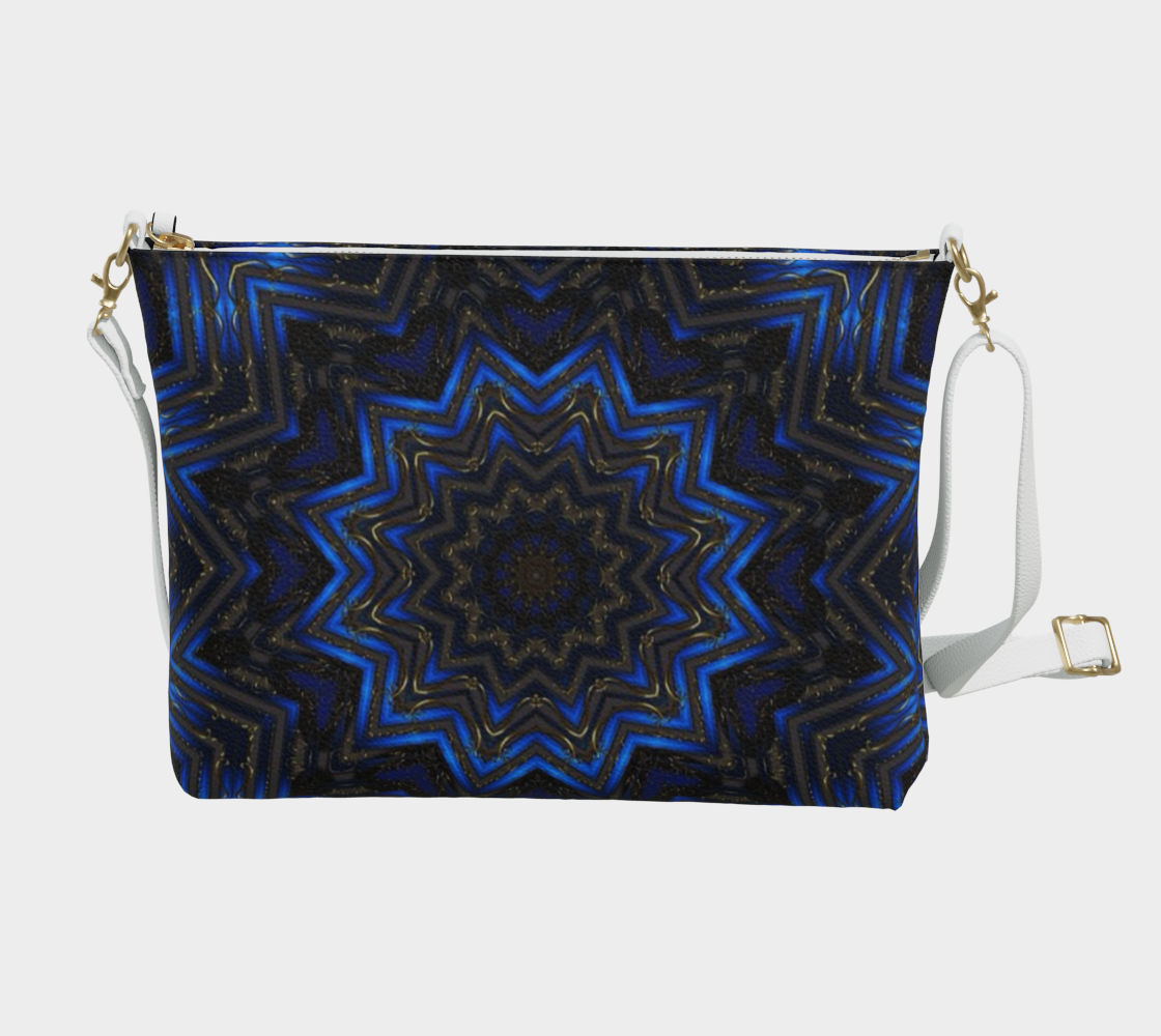 Blue Ribbon Kaleidoscope Vegan Crossbody Purse