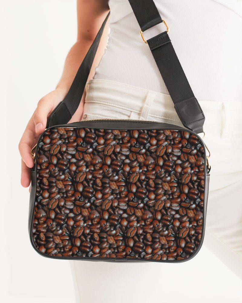 Coffee Bean Pattern Crossbody Bag