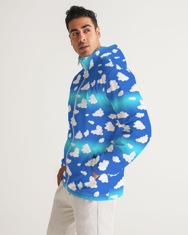 Clouds Pattern Men's All-Over Print Windbreaker