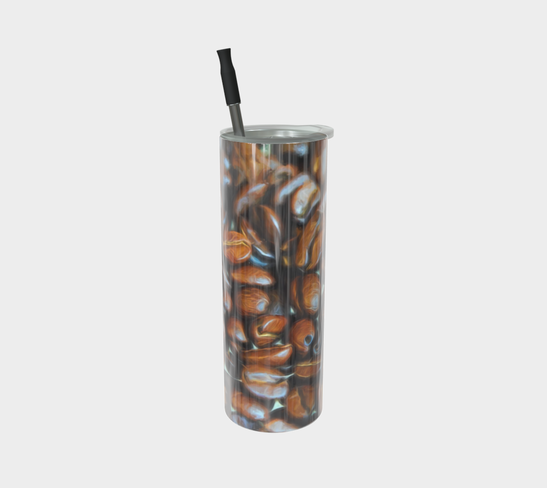 Coffee Beans Stainless Steel Tumbler