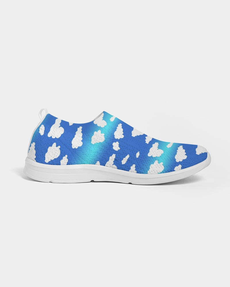 Clouds Pattern Men's Slip-On Flyknit Shoe