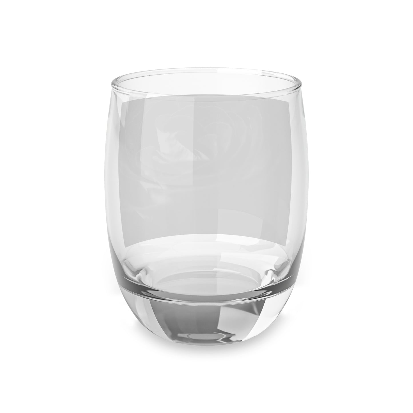 Dark Black and White Rose Whiskey Glass