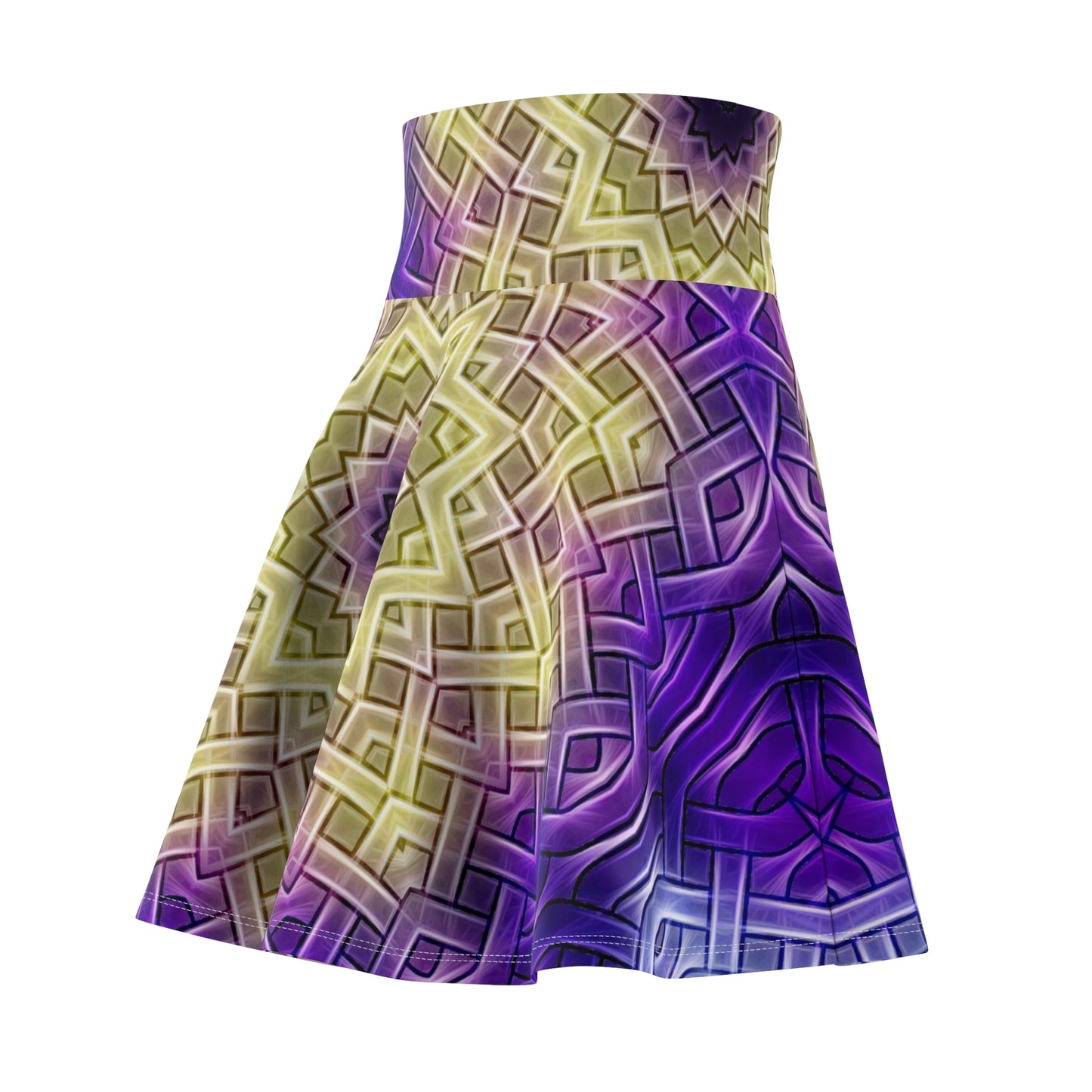 Purple Celtic Knot Kaleidoscope Women's Skater Skirt