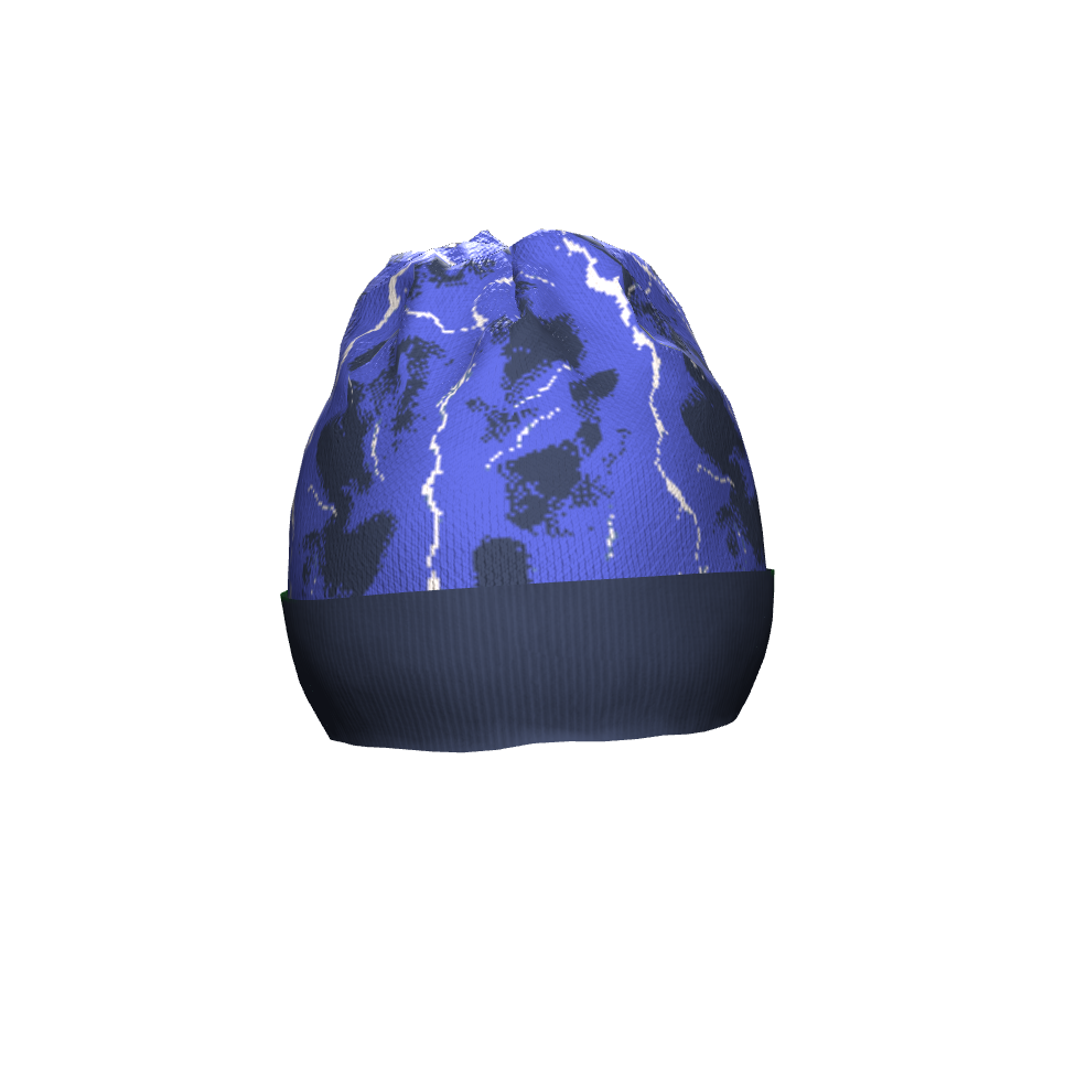 Blue Lightning Knit Cap