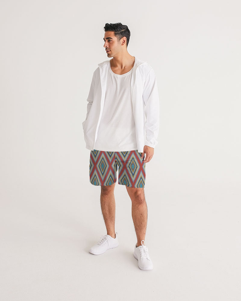 Colorful Diamonds Variation 3 Men's All-Over Print Jogger Shorts