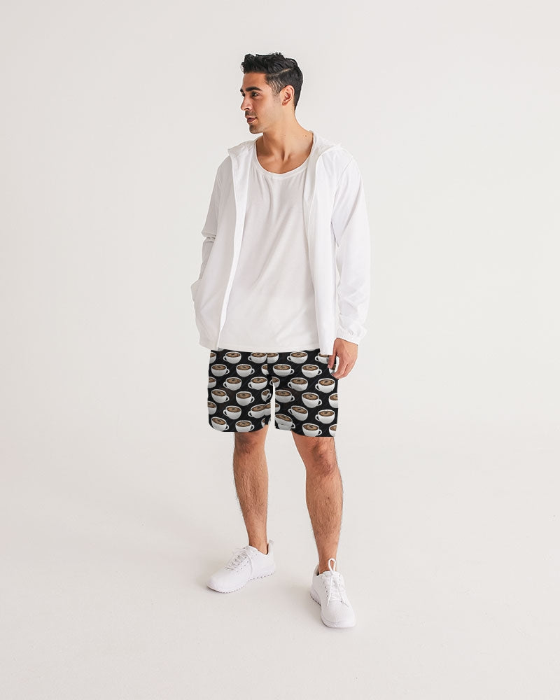 Coffee Pattern Men's All-Over Print Jogger Shorts