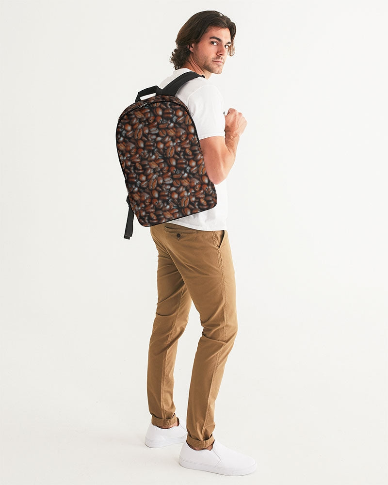 Coffee Bean Pattern Large Backpack