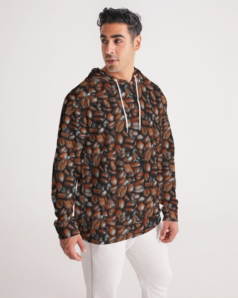 Coffee Bean Pattern Men's All-Over Print Hoodie