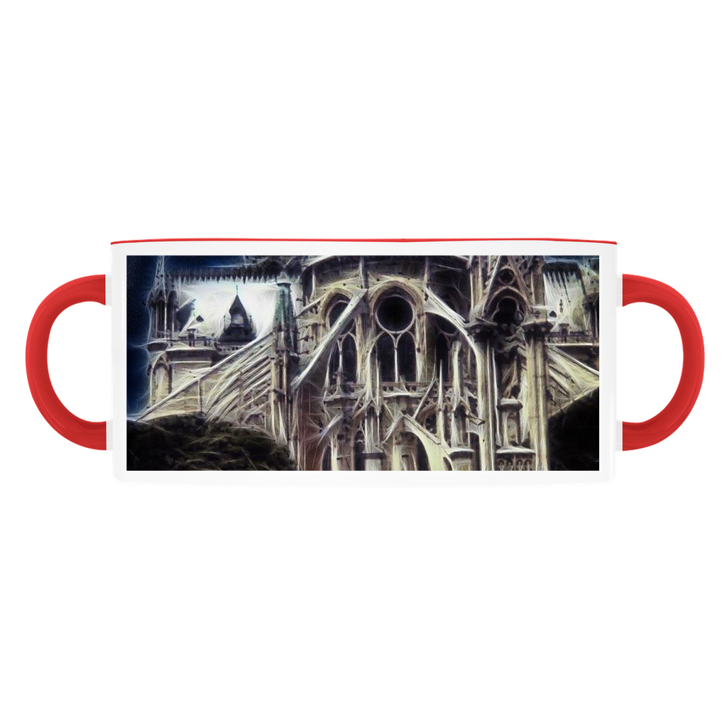 Notre Dame Cathedral Back Accent Mugs