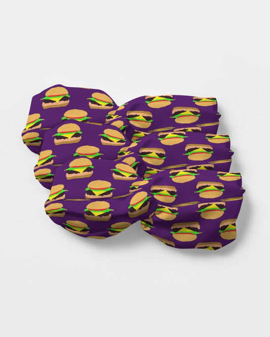 Cheeseburger Pattern Twist Knot Headband Set