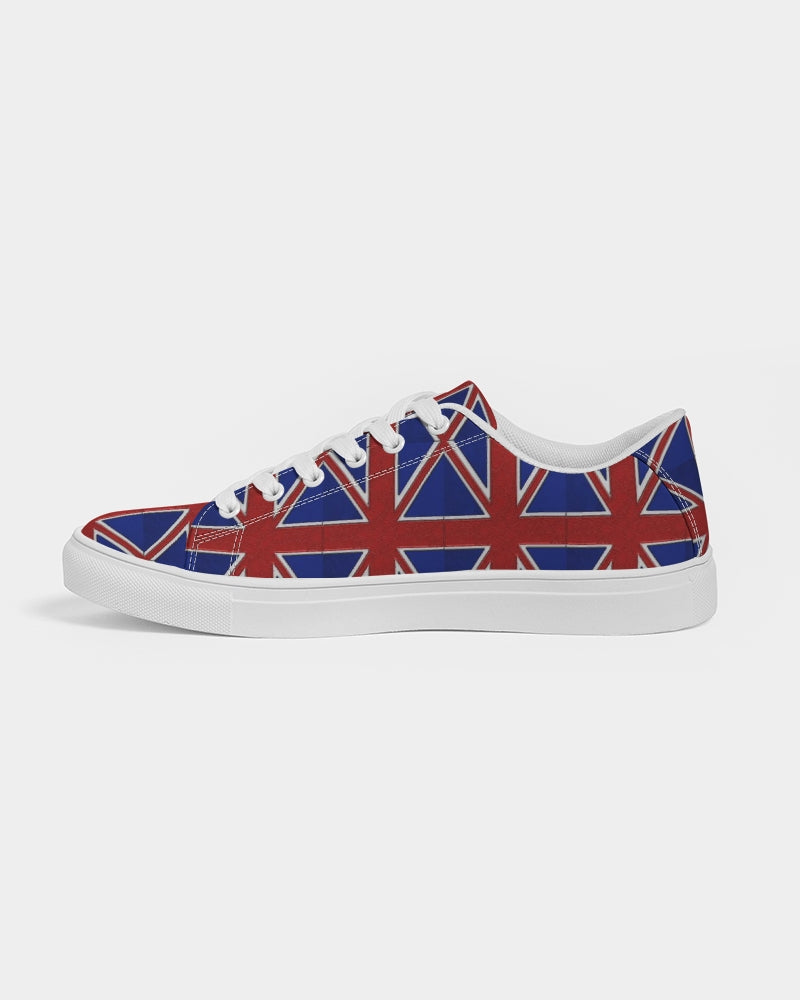 British Flag Pattern Men's Faux-Leather Sneaker