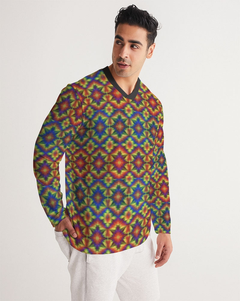 Carnival Kaleidoscope Men's All-Over Print Long Sleeve Sports Jersey