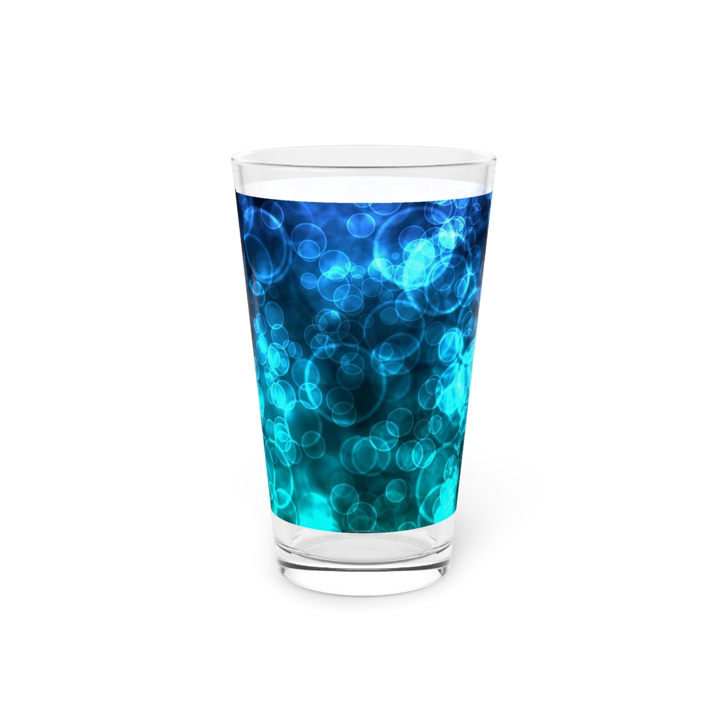 Blue Ocean Bokeh Pint Glass, 16oz