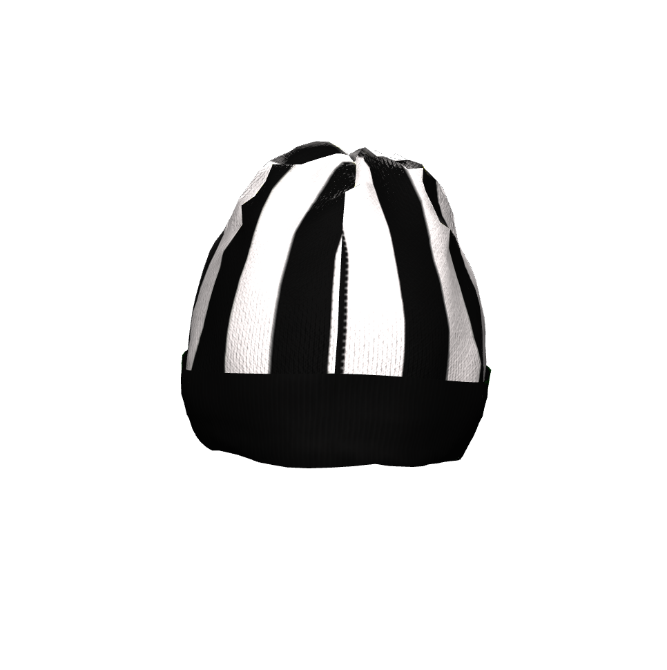 Black and White Stripe Knit Cap