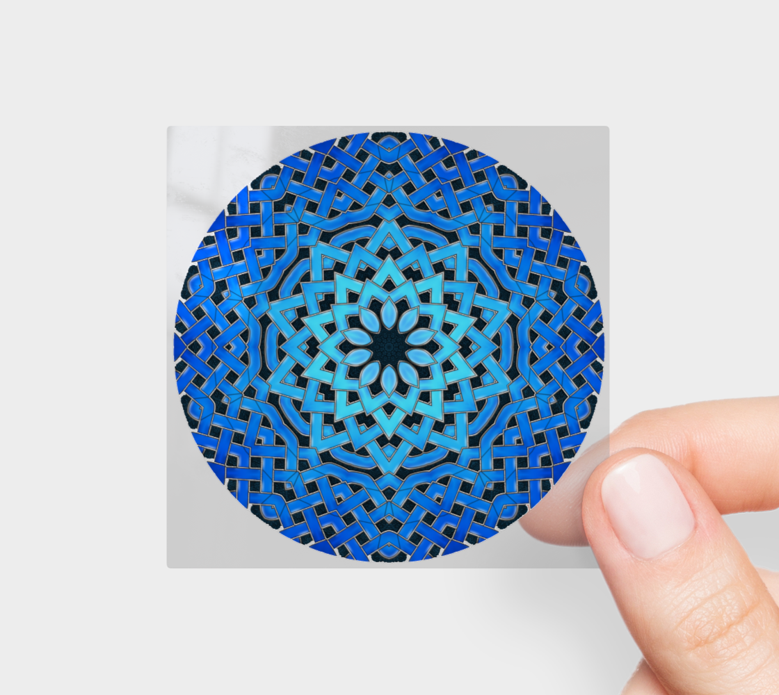 Blue Celtic Star Sticker