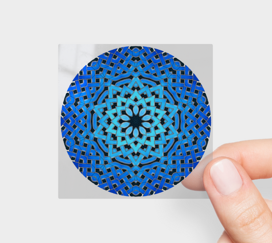 Blue Celtic Star Sticker