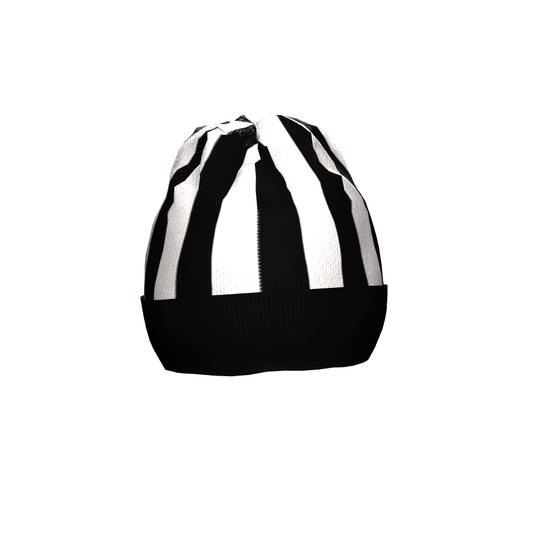 Black and White Stripe Knit Cap