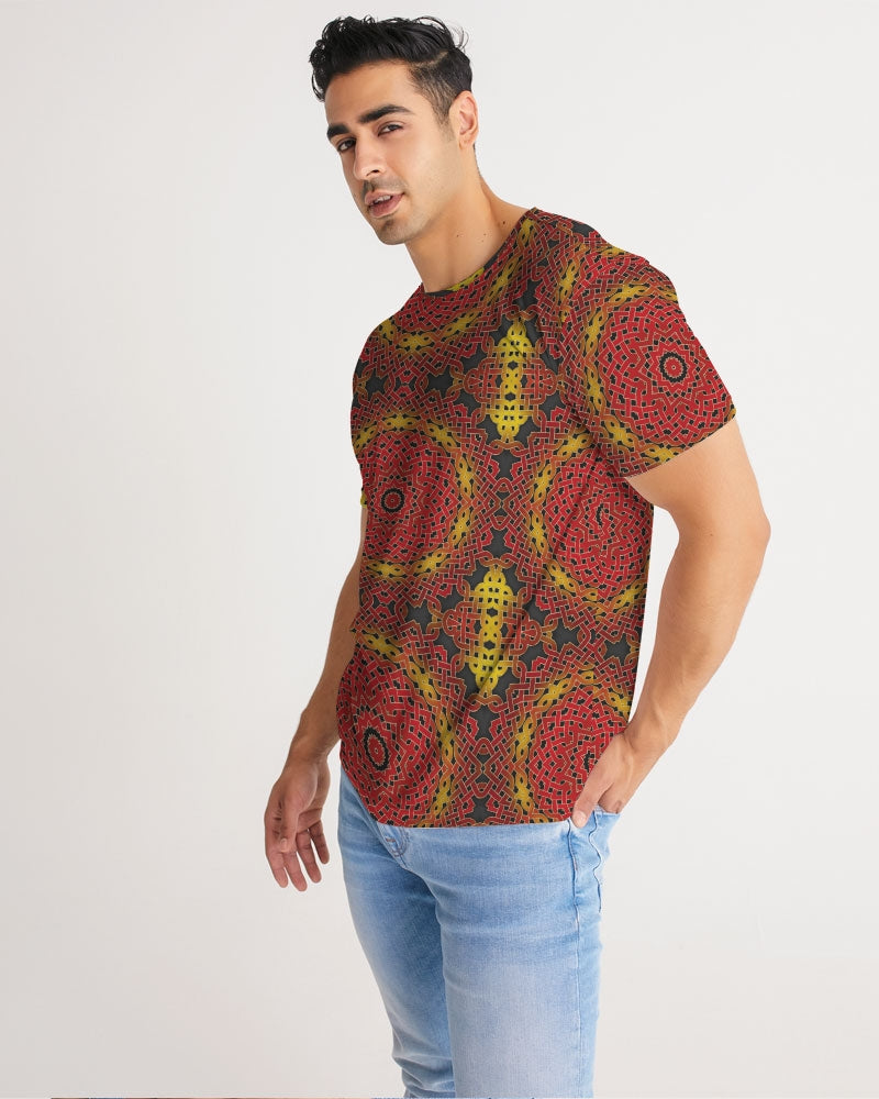 Celtic Orange Spiral Men's All-Over Print Tee