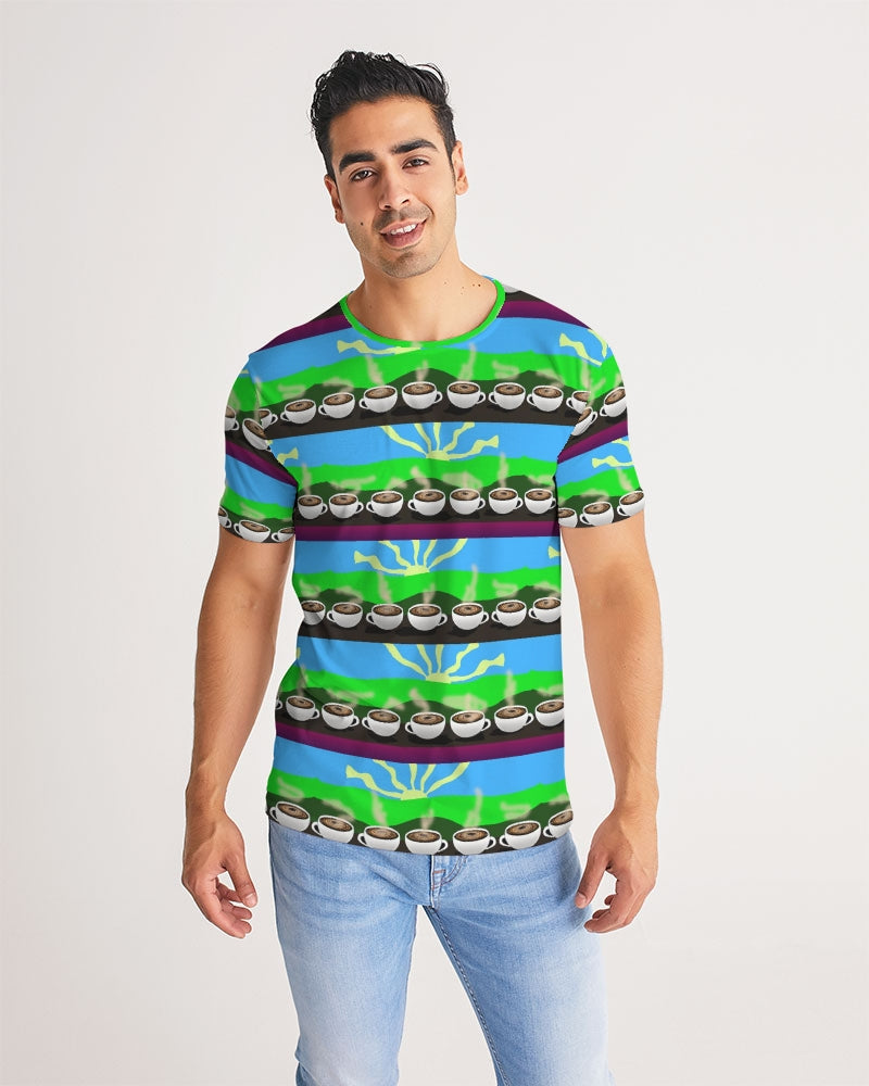 Coffee Morning Pattern Men's All-Over Print Tee