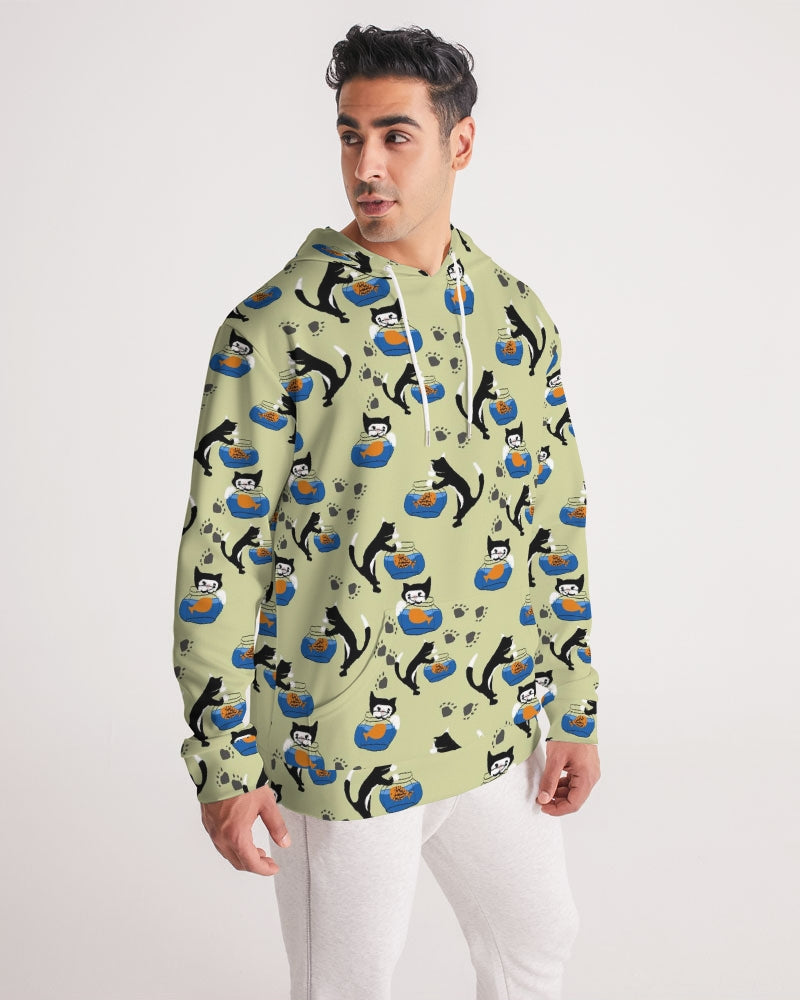 Cat and a Fishbowl Men's All-Over Print Hoodie