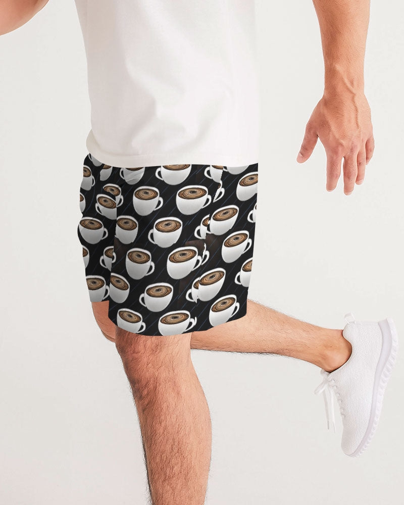 Coffee Pattern Men's All-Over Print Jogger Shorts