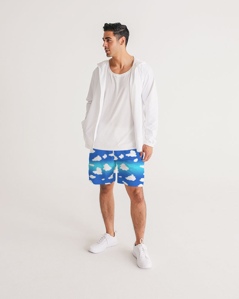 Clouds Pattern Men's All-Over Print Jogger Shorts