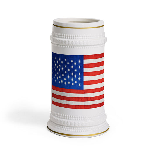 American Flag Beer Stein Mug