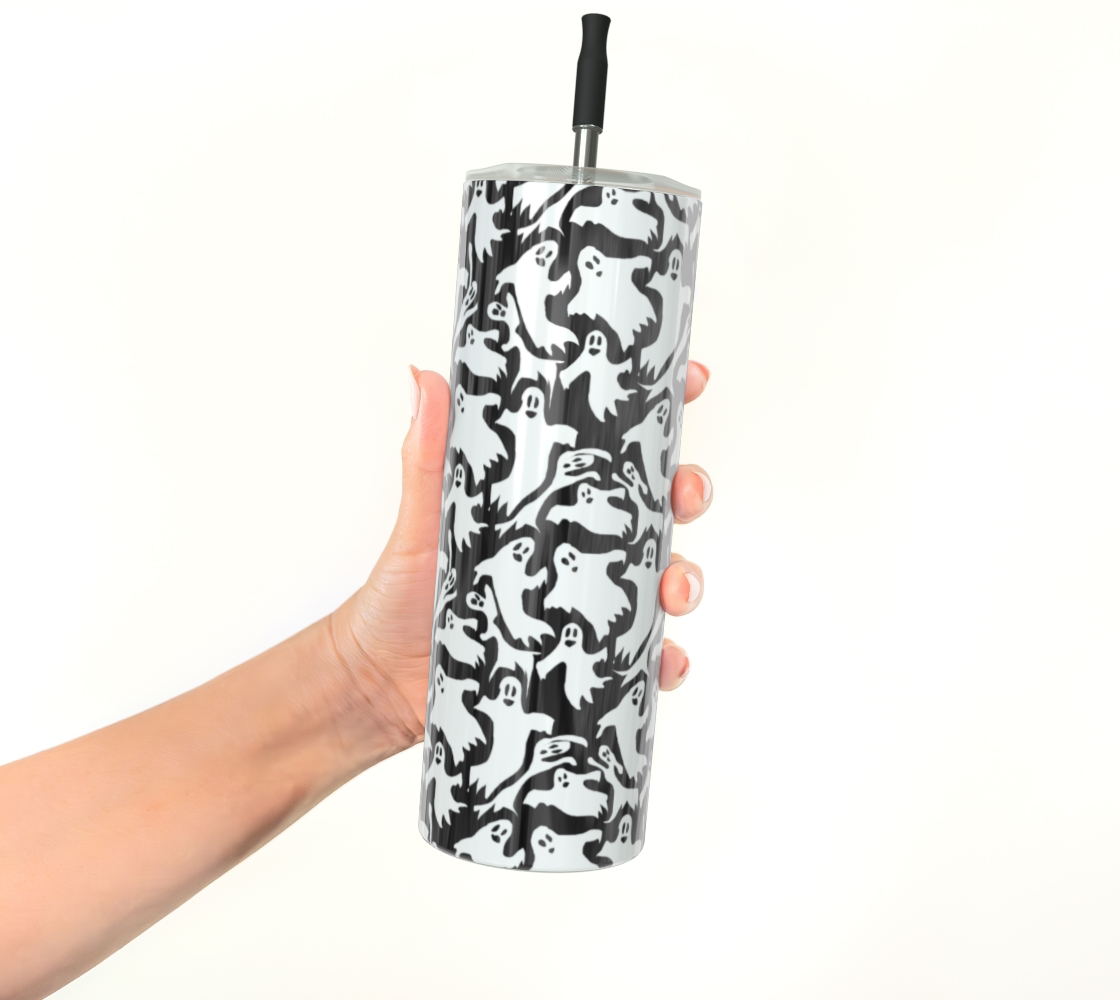 Ghosties Pattern Stainless Steel Tumbler