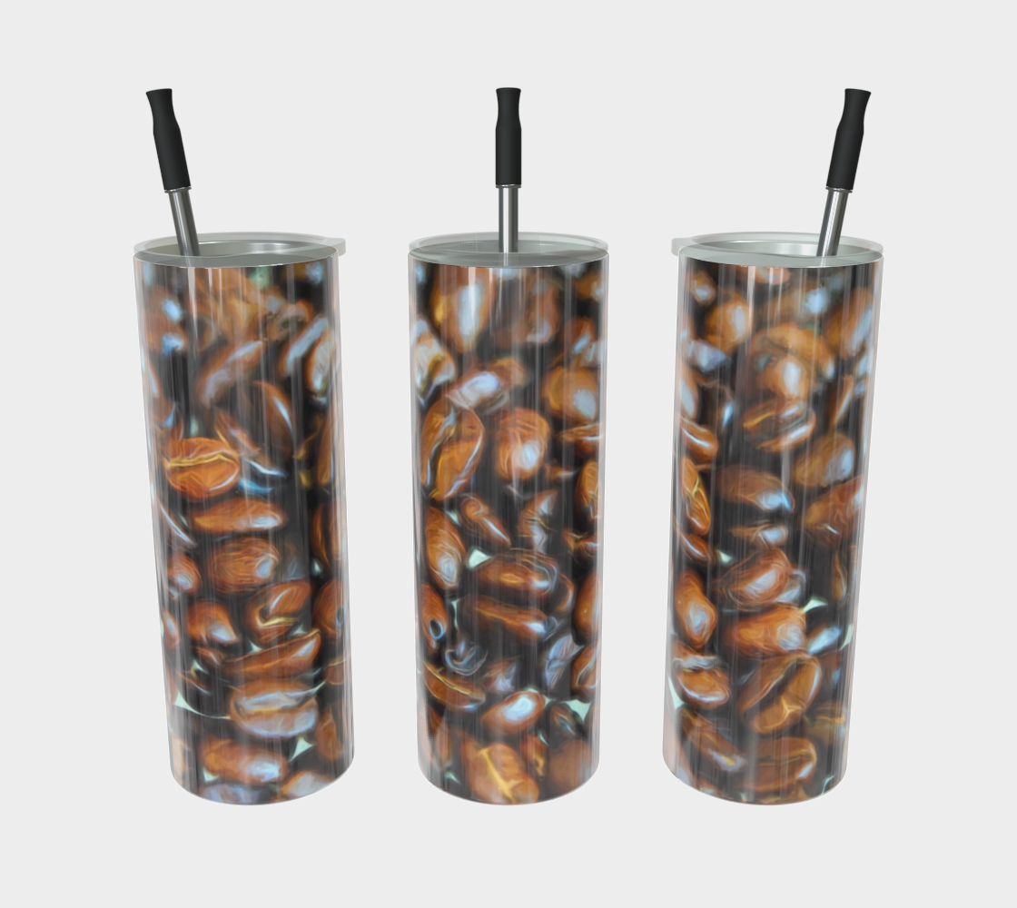 Coffee Beans Stainless Steel Tumbler