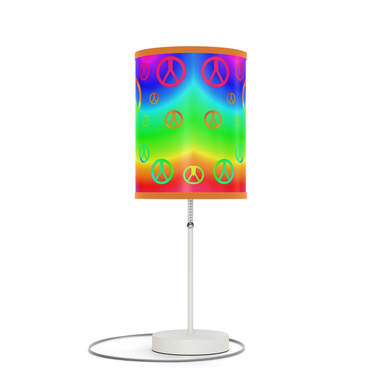 Rainbow Peace Sign Lamp on a Stand, US|CA plug