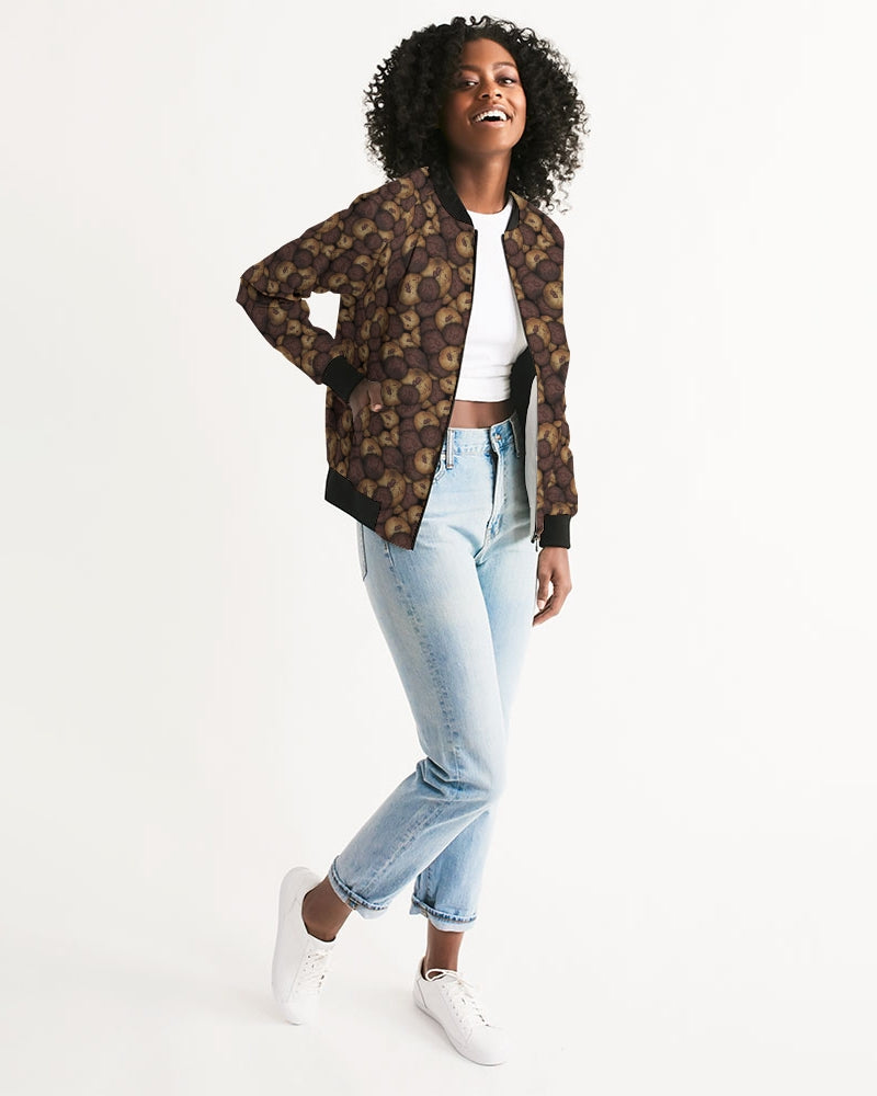 Chocolate Chip Cookies Women's All-Over Print Bomber Jacket