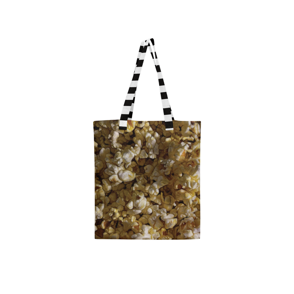 Buttered Popcorn Large City Tote Bag Lined with Inside Pocket – Linen Like Fabric