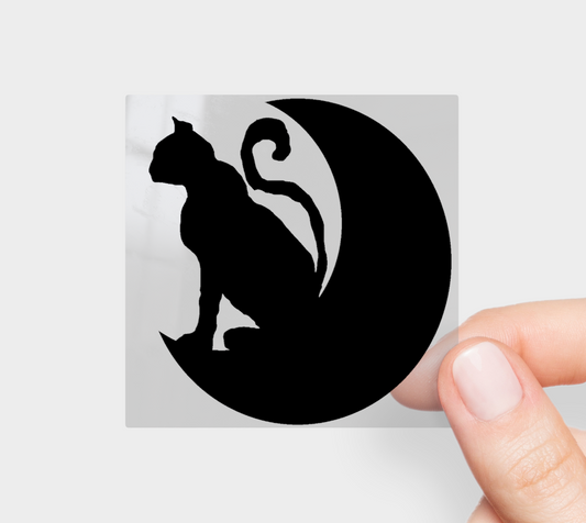 Cat on The Moon Sticker