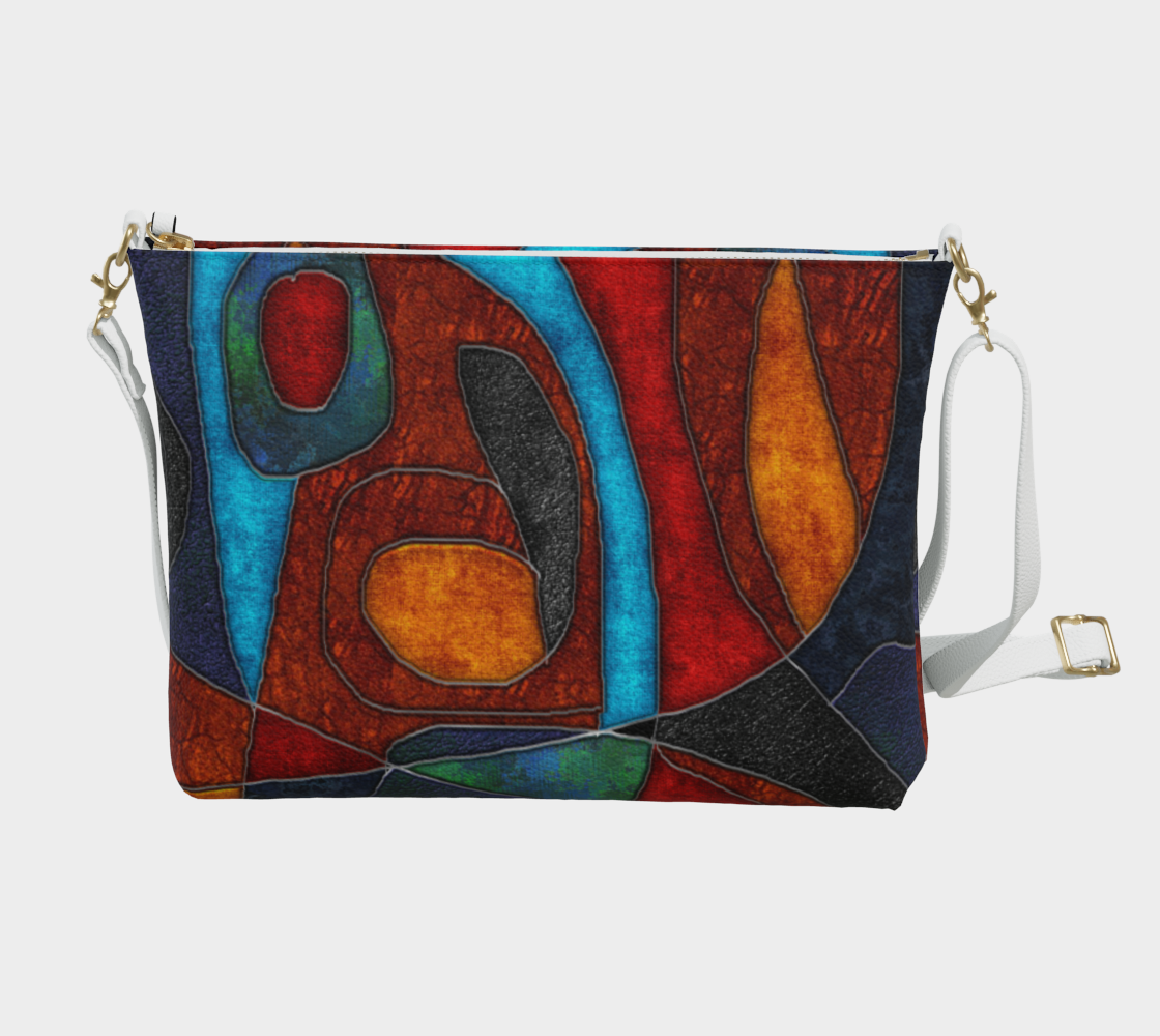 Abstract With Heart Vegan Crossbody Purse